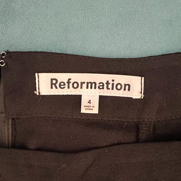 Reformation Flounce Skirt - Black Size 4 - Picture 2 of 3